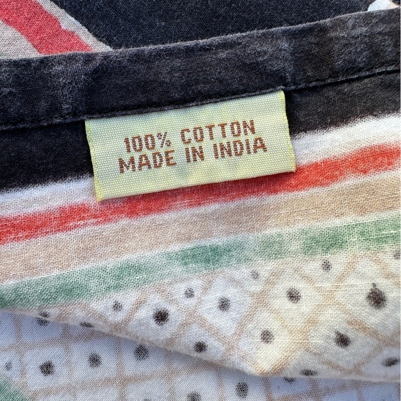 Set of 4 Colorful Black Green and Salmon Floral 100% Cotton Dinner Napkins 22" - Picture 5 of 5